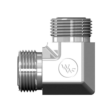 World Wide Fittings Male Flat Face O-Ring to Male Flat Face O-Ring 90 Degree Union Elbow 4505X10X10